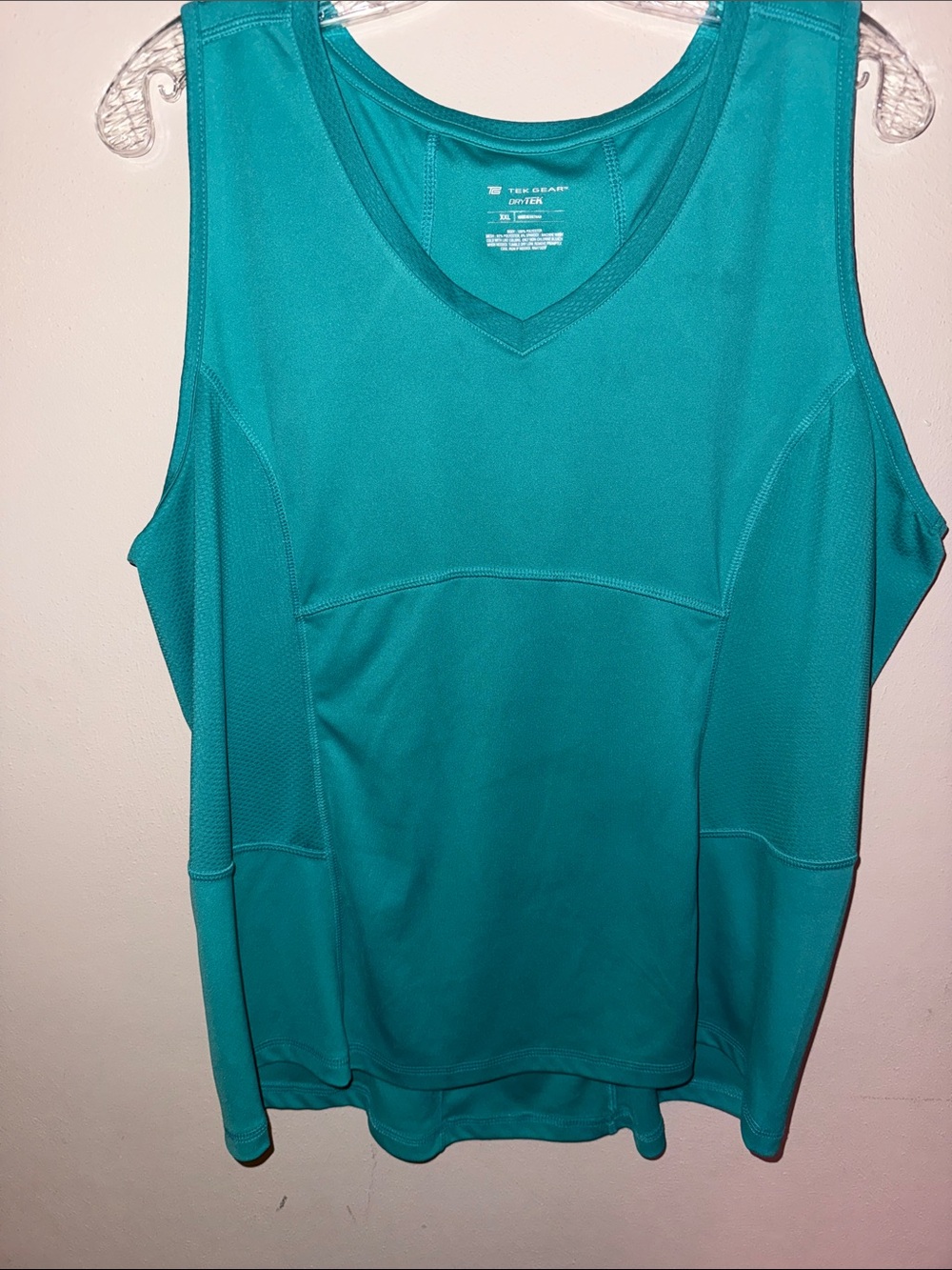 tek gear Men's Teal Athletic Swim Rash Guard Tank Top